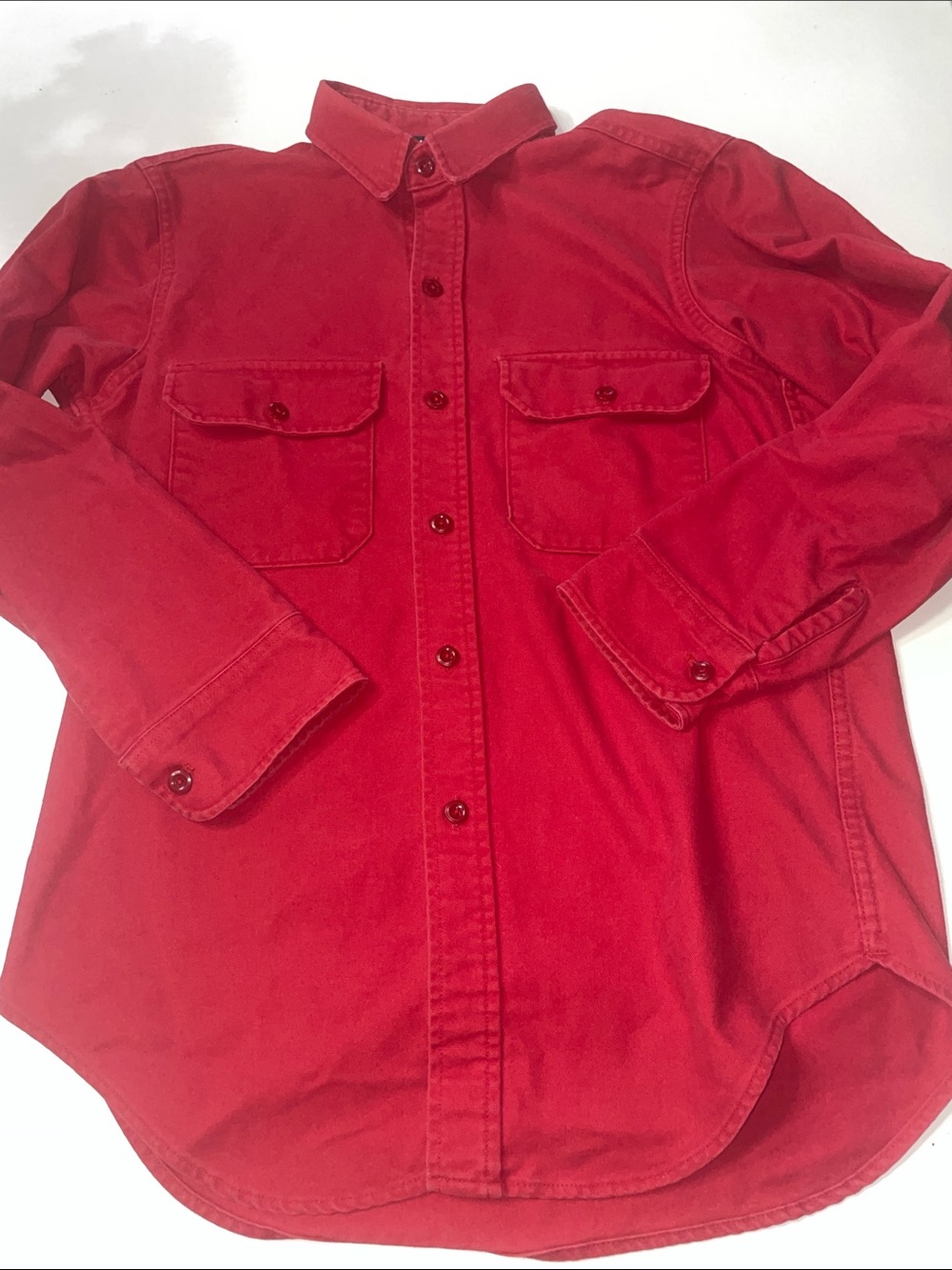 Vintage Woolrich chamois flannel button down mens shirt size medium